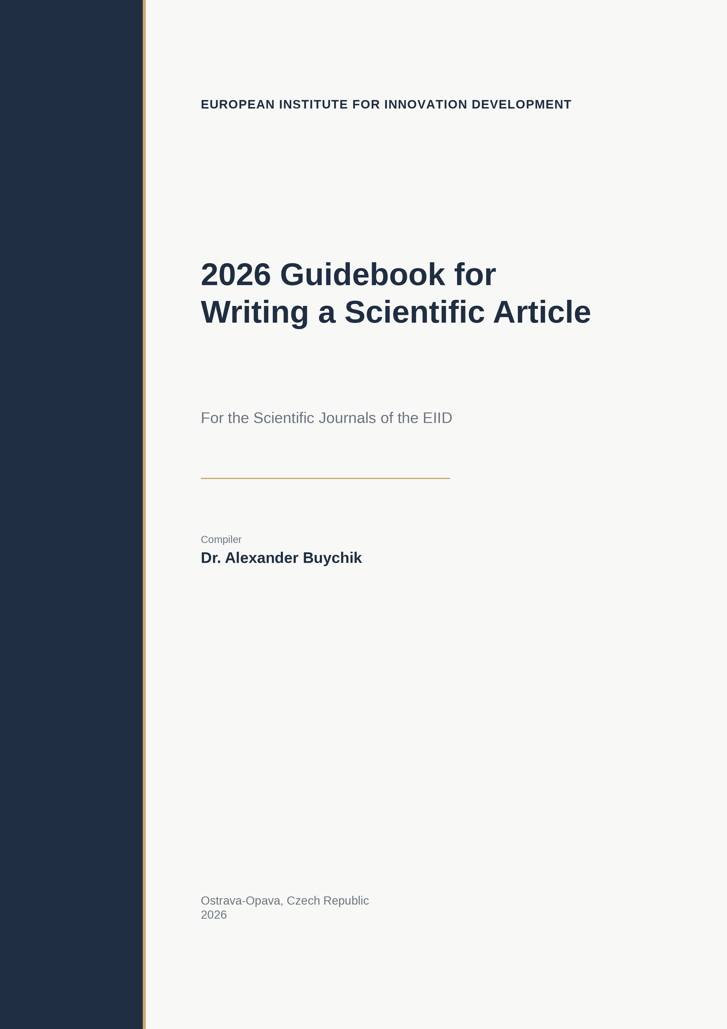 2026 Guidebook for Writing a Scientific Article